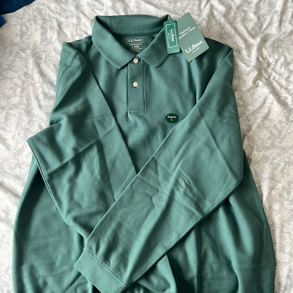 LL Bean Long Sleeve Polo